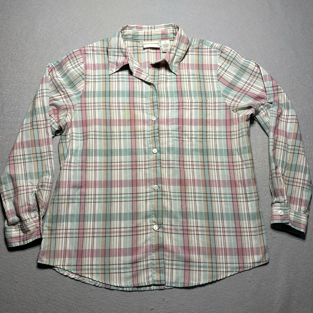 Alfred Dunner Women's Plaid Pastels Size 14